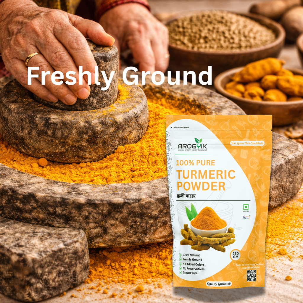 Freshly Ground Turmeric Powder (Haldi)